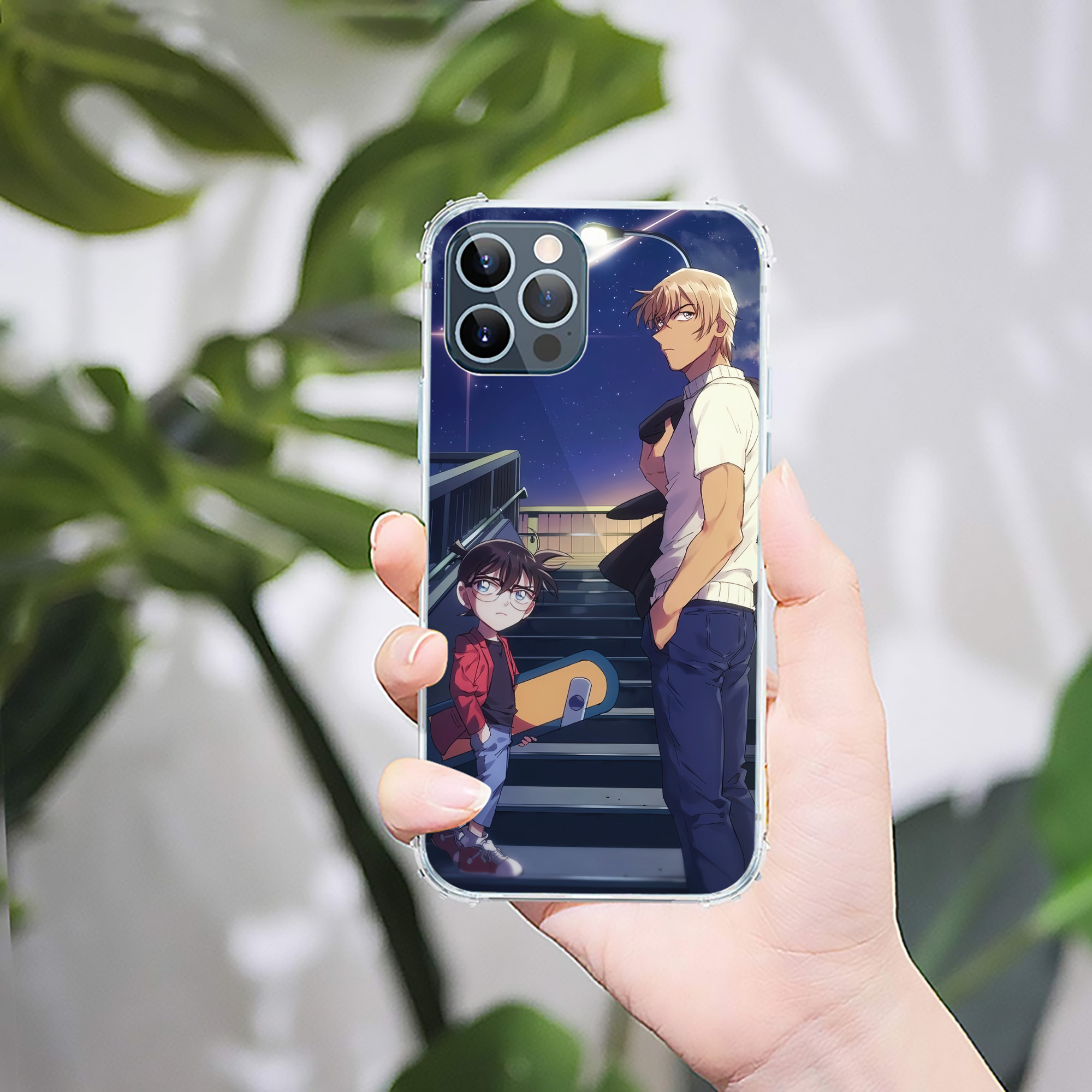 （画像用） 名探偵コナン Detective Conan 【iPhone 12シリーズ対応】透明スマホケース（クリアソフトケース）